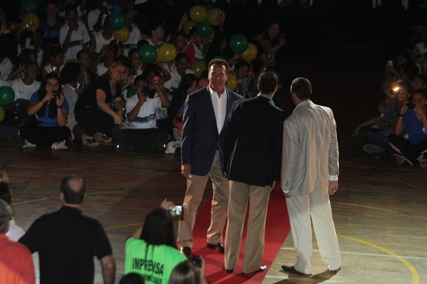 Arnold Schwarzenegger em evento no Rio (Foto: Delson Silva / AgNews)