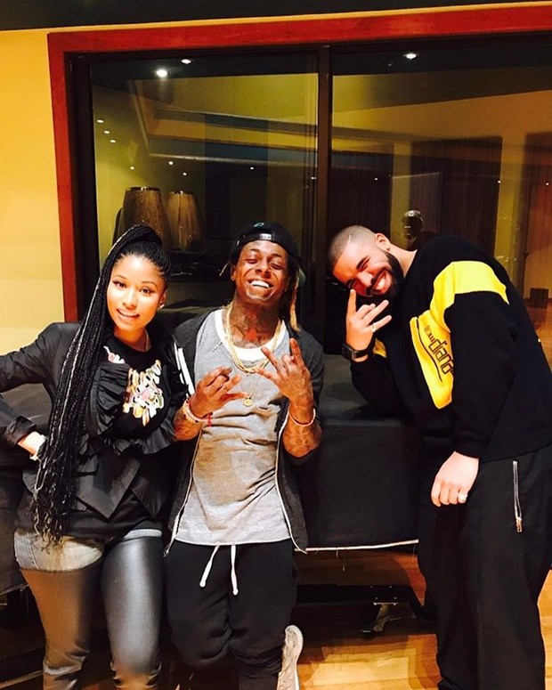 Nicki Minaj, Lil Wayne e Drake (Foto: Reprodução/Instagram)
