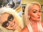 Laura Keller mostra antes e depois de maquiagem e cabelos tratados