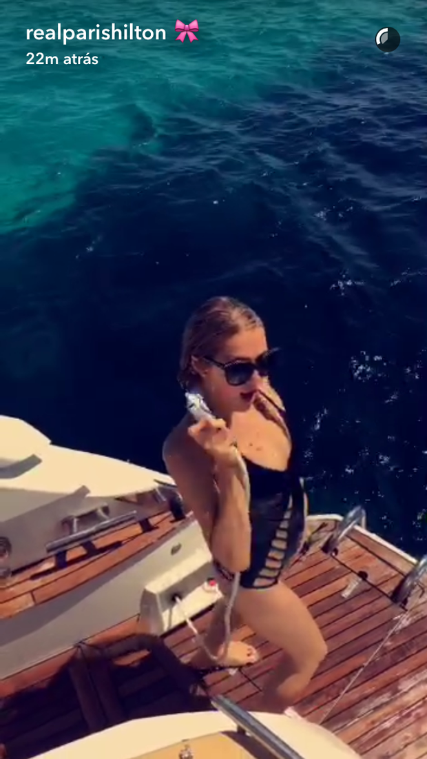 Paris Hilton (Foto: Reprodução / Snapchat)