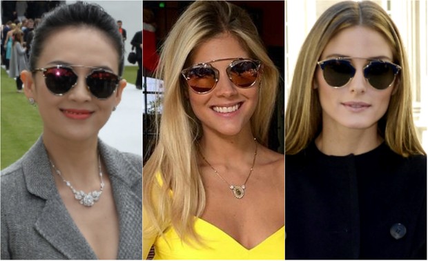 [MODA] - Zhang Ziyi, Lalá Rudge e Olivia Palermo usam os óculos So Real, da Dior (Foto: AFP | Reprodução / Instagram)