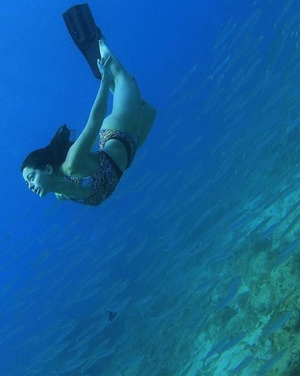Carol Castro mergulha em Noronha (Foto: Reprodução do Instagram)