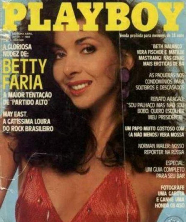 Capa da Playboy com Betty Faria de outubro de 1984 (Foto: Reprodução)