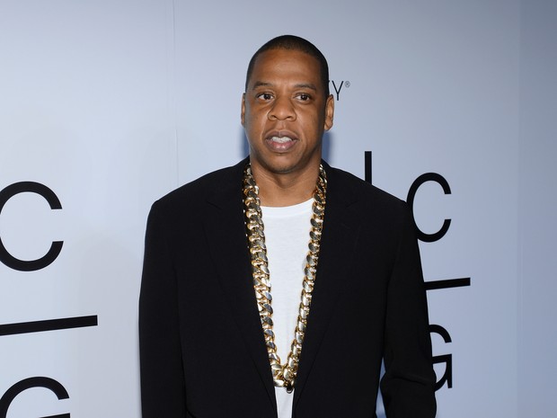 Jay-Z em festa de lançamento de seu novo álbum em Nova York, nos Estados Unidos (Foto: Larry Busacca/ Getty Images/ AFP)