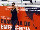 Halle Berry recebe a imprensa para divulgar novo filme no Rio