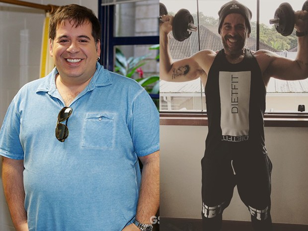 Leandro Hassum antes e depois (Foto: Gshow e reprodução/Instagram)