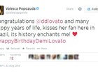 Valesca gasta seu inglês para dar parabéns a Demi Lovato e Nicki Minaj