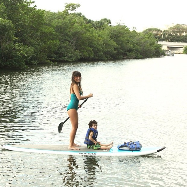 Daniele Suzuki com o filho, Kauai, em Palm Beach Gardens, na Flórida, nos Estados Unidos (Foto: Instagram/ Reprodução)