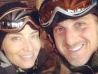 Angélica e Luciano Huck curtem frio em estação de esqui