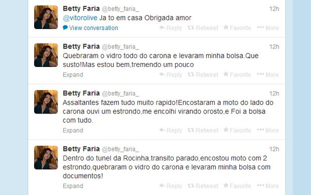 Betty Faria (Foto: Twitter/Reprodução)