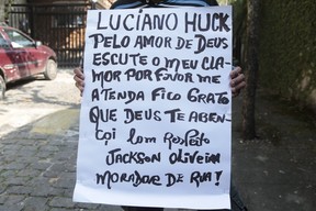 Jackson Oliveira, fã do Luciano Huck (Foto: Isac Luz/EGO)