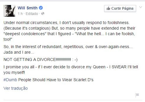  Will Smith (Foto: Facebook / Reprodução)
