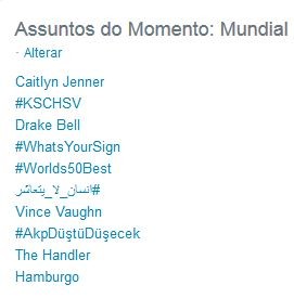 Caitlyn Jenner em primeiro lugar nos Trending Topics (Foto: Twitter / Reprodução)