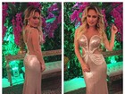 Natalia Casassola usa vestido cheio de recortes em evento