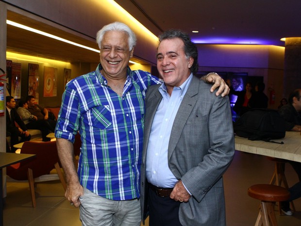 Antônio Fagundes e Tony Ramos na pré estréia do longa Getúlio (Foto: Raphael Mesquita / FotoRioNews)