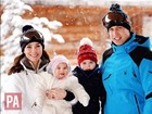 Príncipe William e Kate Middleton curtem viagem em família nos Alpes