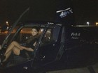 Laisa viaja de helicóptero para evento em Pernambuco