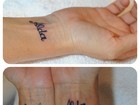 Xuxa tatua o nome da mãe, Alda, no pulso