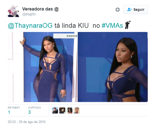 Comentários do VMA 2016 no Twitter (Foto: Reprodução/Twitter)