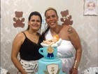 Rebeca Gusmão faz chá de bebê para o filho e se veste de deusa grega