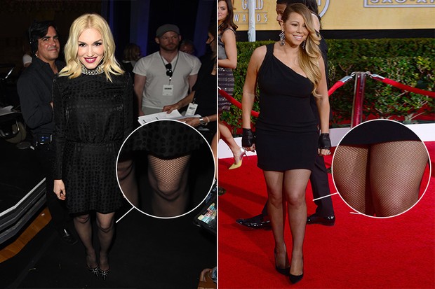 Meia-calça - Gwen Stefani e Mariah Carey  (Foto: AFP)