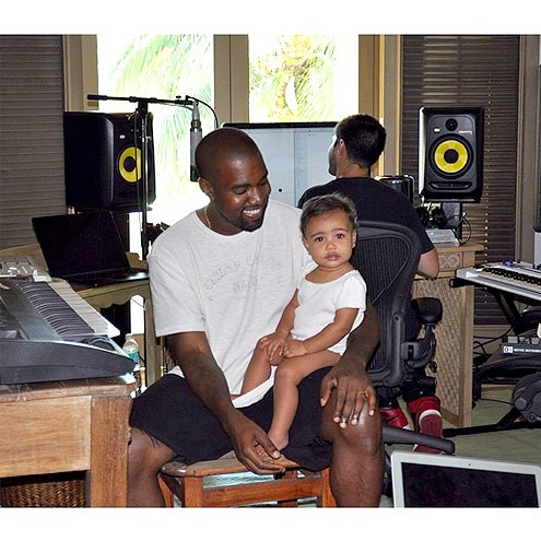 Kanye West com North (Foto: Reprodução/Instagram)