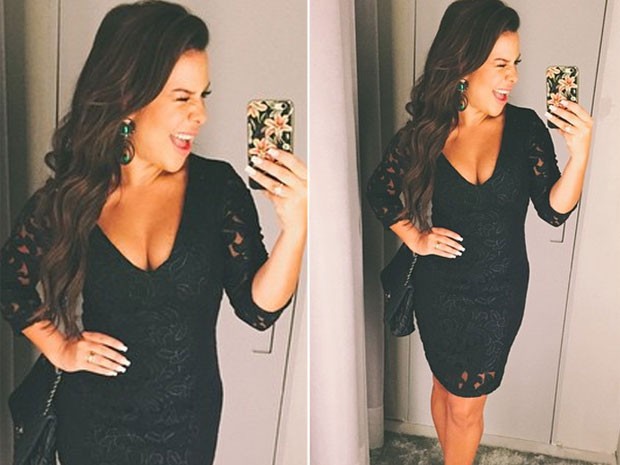 Fernanda Souza usa vestido decotado (Foto: Instagram/ Reprodução)