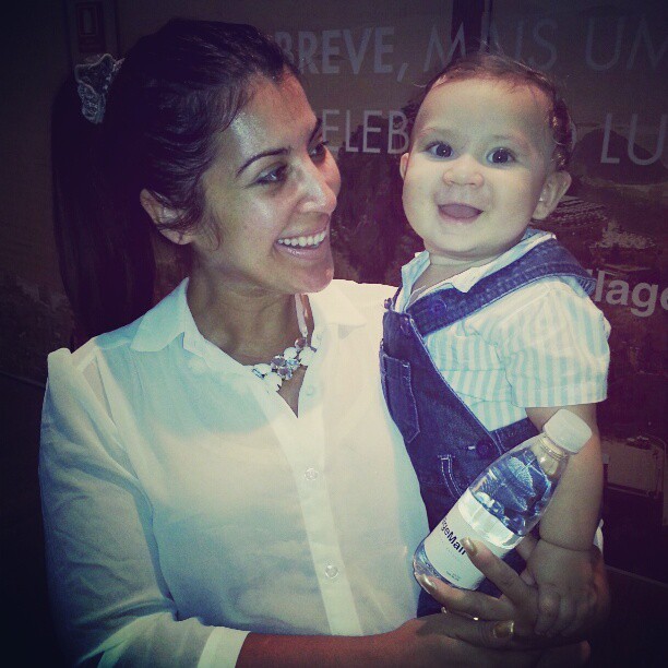Priscila Pires com o filho, Gabriel (Foto: Reprodução/Instagram)