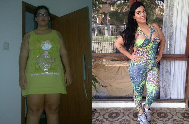 Hanah Perez, emagreceu 55 quilos em seu projeto panicat (Foto: Arquivo pessoal)