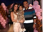 Filha de Luciele e Denílson faz 2 anos em festa com a família Camargo