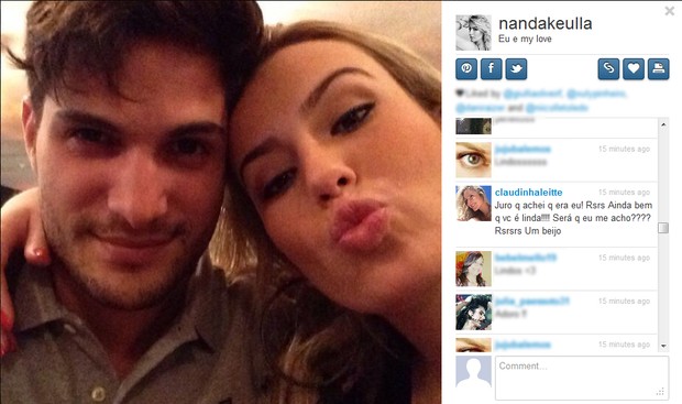 Claudia Leitte comenta foto de Fernanda e André (Foto: Instagram / Reprodução)