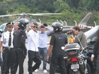 Neymar chega de helicóptero para evento em São Paulo