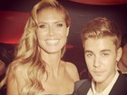 Heidi Klum tieta Justin Bieber em Cannes