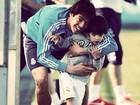 Kaká leva o filho a campo: 'Motivação extra'
