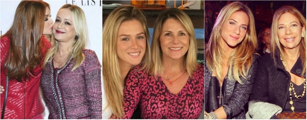 Famosas que trabalham com suas mães: Marina Ruy Barbosa com Gioconda, Fiorella Mattheis com Sandra e Giovanna Ewbank  (Foto: Reprodução do Instagram e Divulgação)