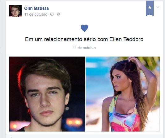 Olin Batista já alterou seu status de relacionamento do Facebook (Foto: Reprodução/ Facebook)