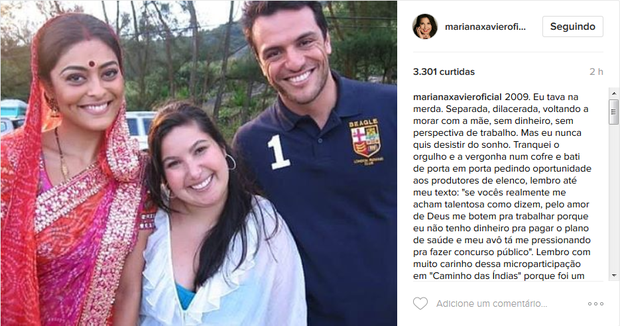 Mariana Xavier desabafa no Instagram (Foto: Reprodução/Instagram)