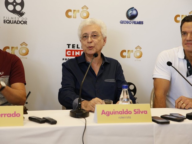 Aguinaldo Silva na coletiva do filme “Crô - O Filme” (Foto: Felipe Panfili/AgNews)