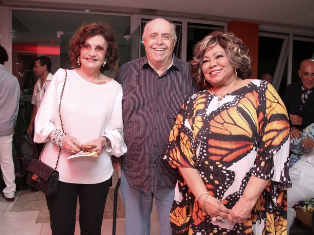 Rosamria Murtinho e Mauro Mendonça na festa de aniversário da cantora Alcione na Zona Oeste do Rio (Foto: Alex Palarea/ Ag. News)