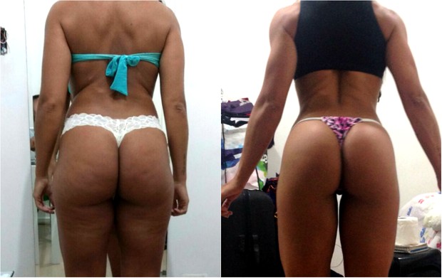 Musa fitness Carol Porcelli mostra o antes e depois de seu corpo (Foto: Divulgação / MF Assessoria)