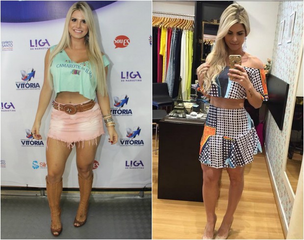 Julia Nunes antes e depois de perder sete quilos (Foto: Amandio Santos/Agência Flash Glamour/Instagram)