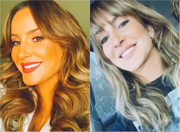 Antes e depois: Claudia Leitte corta e clareia os cabelos com hair stylist de Kim Kadarshian na Califórnia (Foto: Reprodução do Instagram)