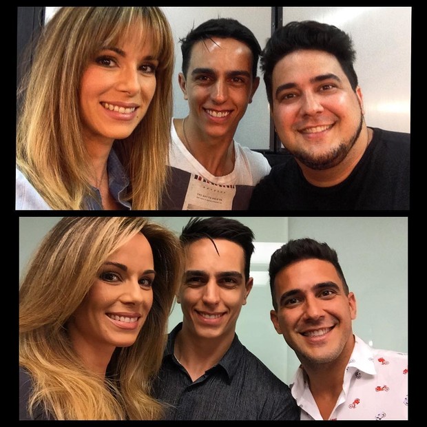 Ana Furtado com Ricardo Rodrigues e André Marques (Foto: Instagram / Reprodução)