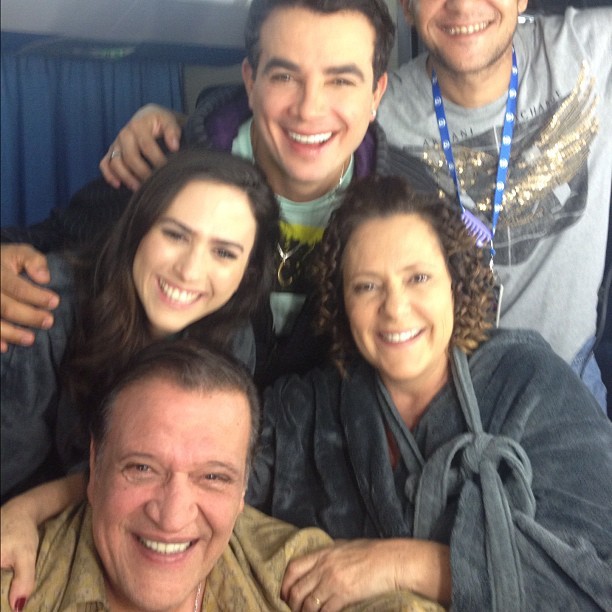 Tatá Werneck, Luis Melo, Anderson Di Rizi  e Elizabeth Savalla em bastidores de gravação de Amor À Vida (Foto: Instagram/ Reprodução)