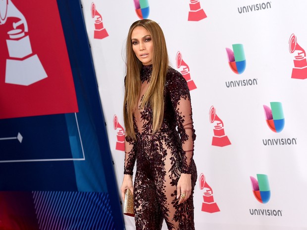 Jennifer Lopez em prêmio de música em Las Vegas, nos Estados Unidos (Foto: Ethan Miller/ Getty Images/ AFP)