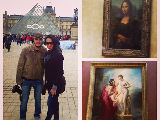 Gracyanne Barbosa e Belo no Museu do Louvre (Foto: Instagram / Reprodução)