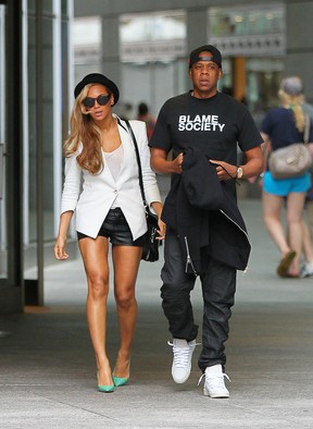 Beyoncé e Jay-Z em Nova York, nos Estados Unidos (Foto: Splash News/ Agência)