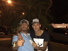 Nego do Borel tira fotos com Neymar e Daniel Alves