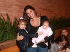 Daniella Sarahyba comemora aniversário com as filhas