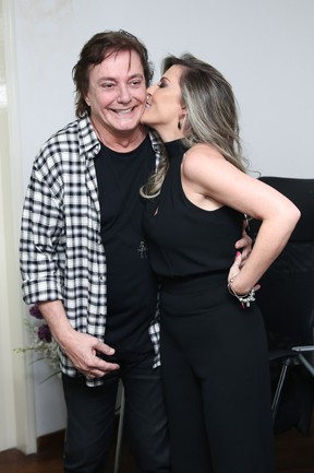 Fábio Jr. e a namorada, Fernanda Pascucci, em show em São Paulo (Foto: Manuela Scarpa/ Brazil News)